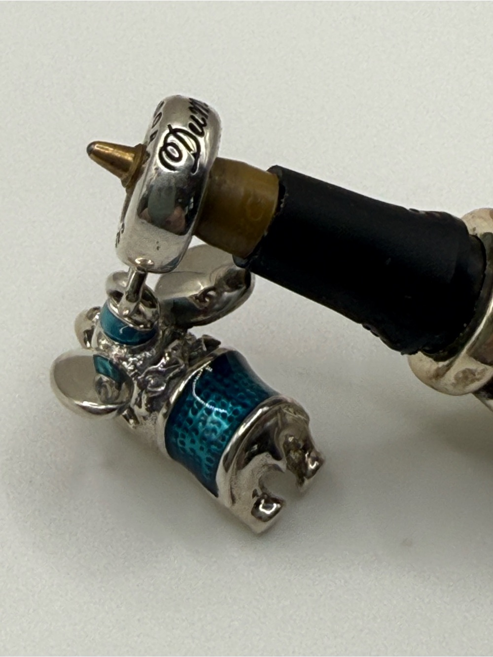 Pandora Disney Blue Enamel Dumbo w Dumbo Engraved on Top of Bail